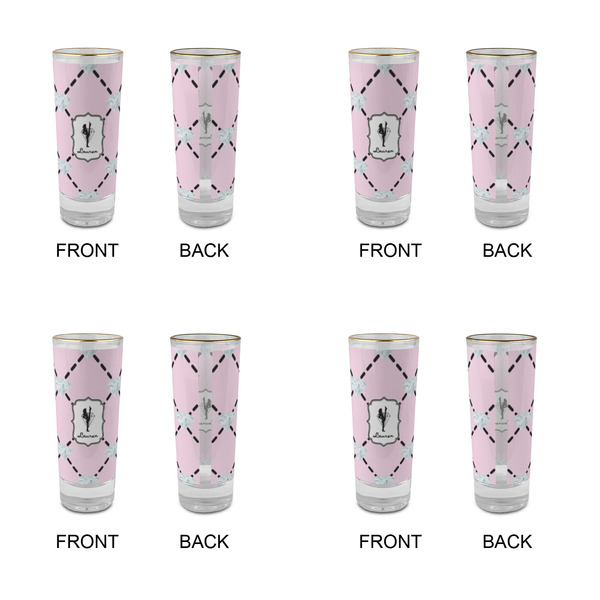 Diamond Dancers Glass Shot Glass - 2 oz - Set of 4 - APPROVAL
