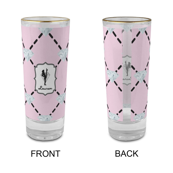 Diamond Dancers Glass Shot Glass - 2 oz - Single - APPROVAL