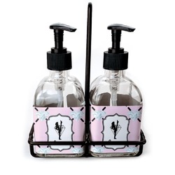 Diamond Dancers Glass Soap & Lotion Bottle Set (Personalized)