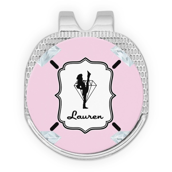 Custom Diamond Dancers Golf Ball Marker - Hat Clip - Silver