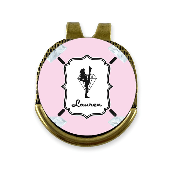 Custom Diamond Dancers Golf Ball Marker - Hat Clip - Gold
