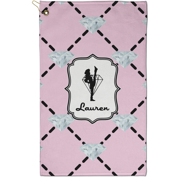 Custom Diamond Dancers Golf Towel - Poly-Cotton Blend - Small w/ Name or Text
