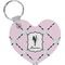Diamond Dancers Heart Plastic Keychain w/ Name or Text