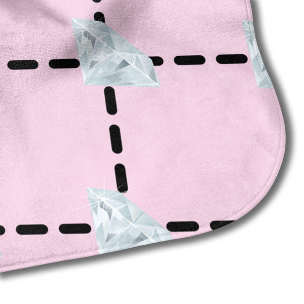 Diamond Dancers Hooded Baby Towel- Detail Corner