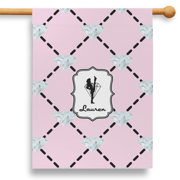 Custom Diamond Dancers 28" House Flag (Personalized)