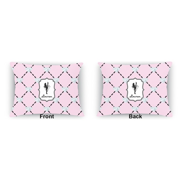 Diamond Dancers  Indoor Rectangular Burlap Pillow (Front and Back)