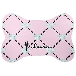 Diamond Dancers Bone Shaped Dog Food Mat (Large) (Personalized)