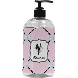 Diamond Dancers Plastic Soap / Lotion Dispenser (16 oz - Large - Black) (Personalized)