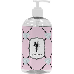 Diamond Dancers Plastic Soap / Lotion Dispenser (16 oz - Large - White) (Personalized)