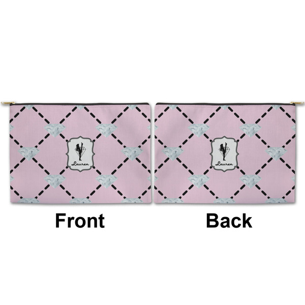 Diamond Dancers Large Zipper Pouch Approval (Front and Back)