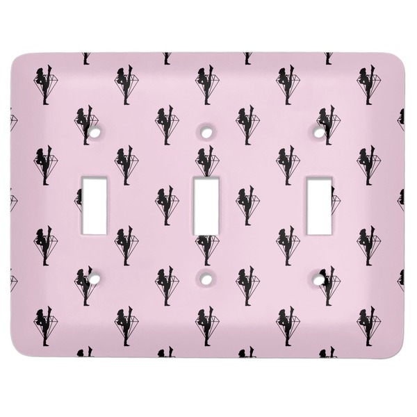 Custom Diamond Dancers Light Switch Cover (3 Toggle Plate)