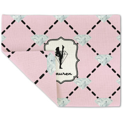 Diamond Dancers Double-Sided Linen Placemat - Single w/ Name or Text