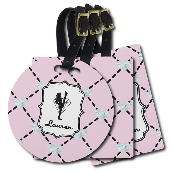 Custom Diamond Dancers Plastic Luggage Tag (Personalized)