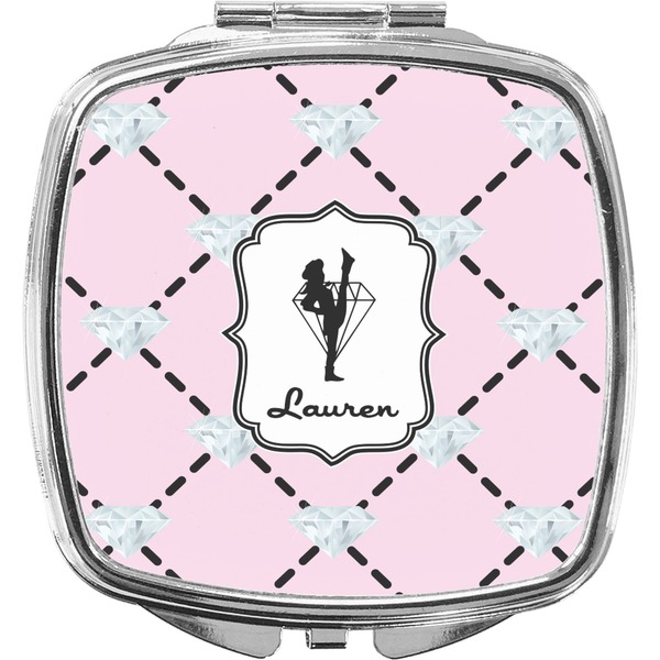 Custom Diamond Dancers Compact Makeup Mirror (Personalized)