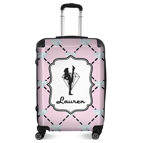 Custom Diamond Dancers Suitcase - 24" Medium - Checked (Personalized)