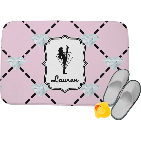 Custom Diamond Dancers Memory Foam Bath Mat - 24"x17" (Personalized)