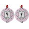 Diamond Dancers Metal Ball Ornament - Front and Back