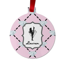Diamond Dancers Metal Ball Ornament - Double Sided w/ Name or Text