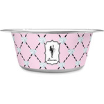 Diamond Dancers Stainless Steel Dog Bowl (Personalized)
