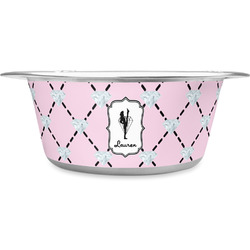 Diamond Dancers Stainless Steel Dog Bowl - Large (Personalized)