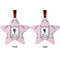 Diamond Dancers Metal Star Ornament - Front and Back