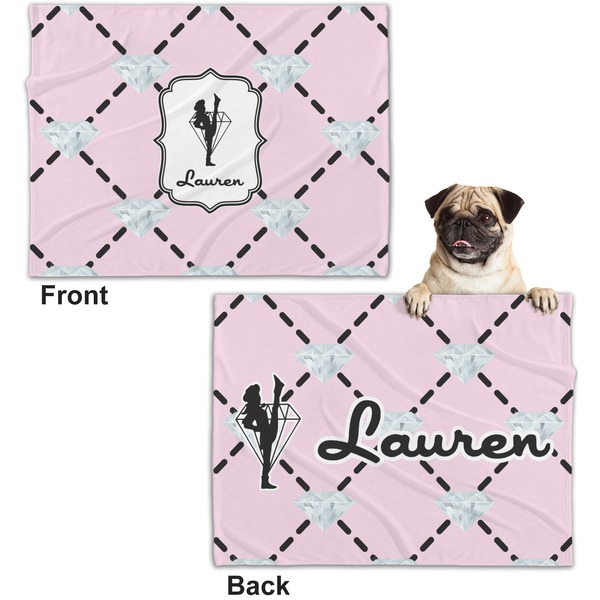 Diamond Dancers Microfleece Dog Blanket - Regular - Front & Back
