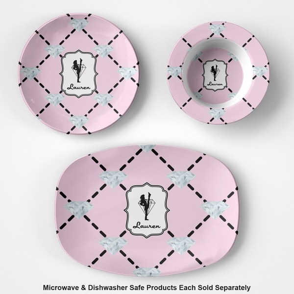 Diamond Dancers Microwave & Dishwasher Safe CP Plastic Dishware - Group