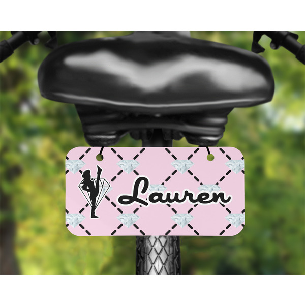 Diamond Dancers Mini License Plate on Bicycle - LIFESTYLE Two holes