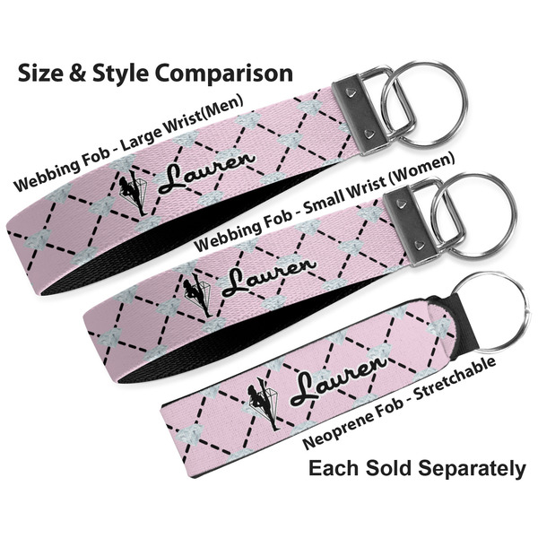 Diamond Dancers Multiple Key Ring comparison sizes