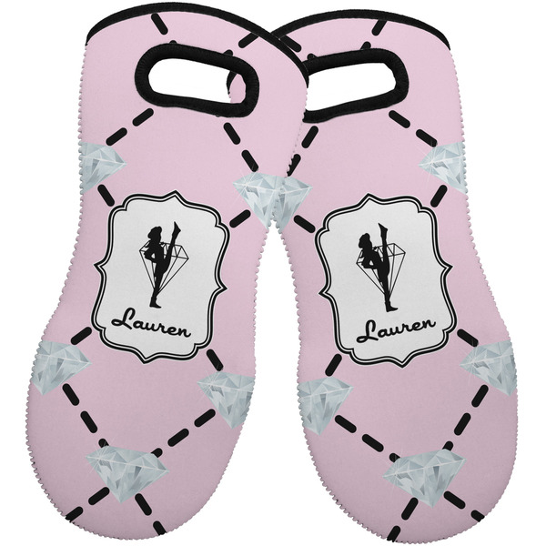 Custom Diamond Dancers Neoprene Oven Mitts - Set of 2 w/ Name or Text