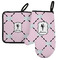 Diamond Dancers Left Oven Mitt & Pot Holder Set w/ Name or Text