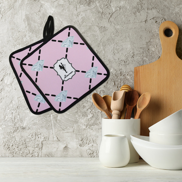 Diamond Dancers Neoprene Pot Holder - Set of 2  LIFESTYLE