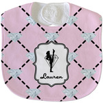 Diamond Dancers Velour Baby Bib w/ Name or Text