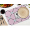 Diamond Dancers Octagon Placemat - Single front (LIFESTYLE) Flatlay