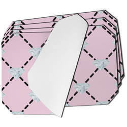 Diamond Dancers Dining Table Mat - Octagon - Set of 4 (Single-Sided) w/ Name or Text