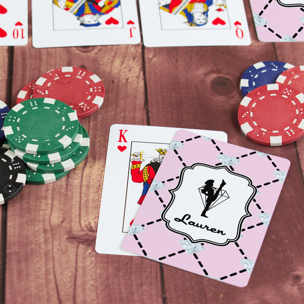 Diamond Dancers On Table with Poker Chips