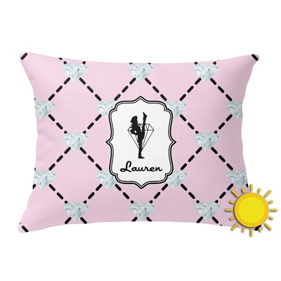 Diamond Dancers Outdoor Throw Pillow (Rectangular) (Personalized)