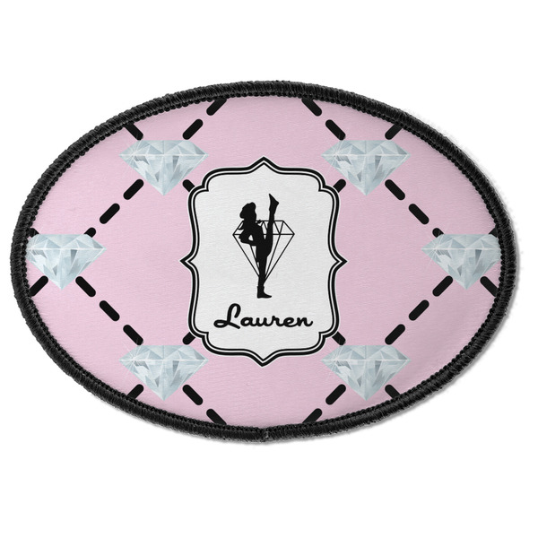 Custom Diamond Dancers Iron On Oval Patch w/ Name or Text