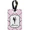 Diamond Dancers Plastic Luggage Tag - Rectangular w/ Name or Text