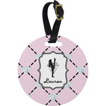 Diamond Dancers Plastic Luggage Tag - Round (Personalized)