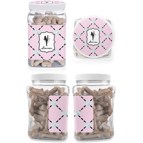 Diamond Dancers Pet Treat Jar - Multiple Angles