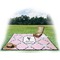 Diamond Dancers Picnic Blanket - with Basket Hat and Book - in Use