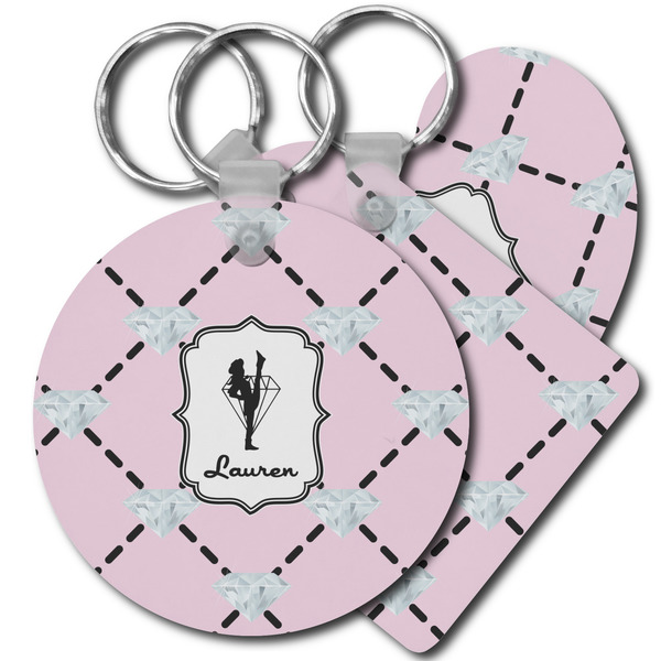 Custom Diamond Dancers Plastic Keychain (Personalized)