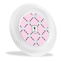 Diamond Dancers Plastic Party Dinner Plates - 10" (Personalized)