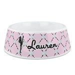 Diamond Dancers Plastic Dog Bowl - Medium (Personalized)