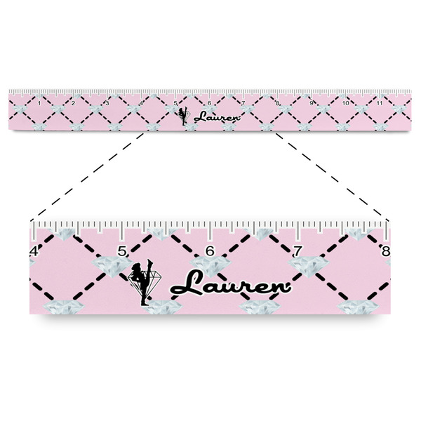 Custom Diamond Dancers Plastic Ruler - 12" (Personalized)