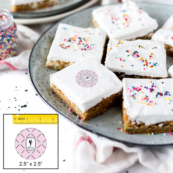 Diamond Dancers Printed Icing Circle - Medium - In Context