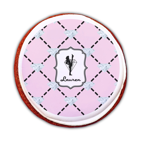 Diamond Dancers Printed Icing Circle - Medium - On Cookie