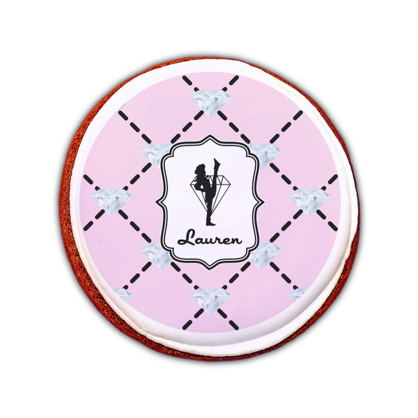Diamond Dancers Printed Icing Circle - Small - On Cookie