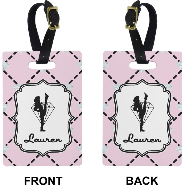 Diamond Dancers Rectangle Luggage Tag (Front + Back)
